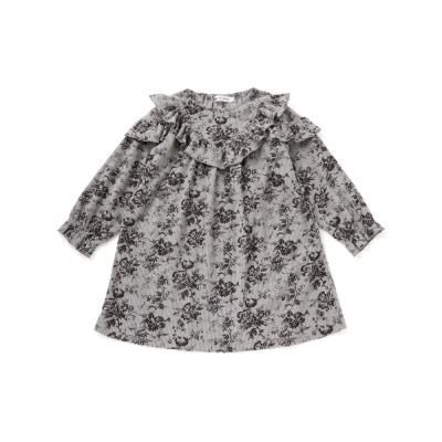 【店舗限定】花柄コールテンフリルワンピース(95~150cm)