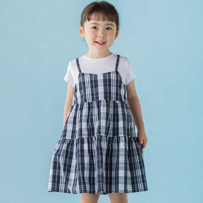 【限定商品】マドラスチェックドッキングワンピース(95～150cm)