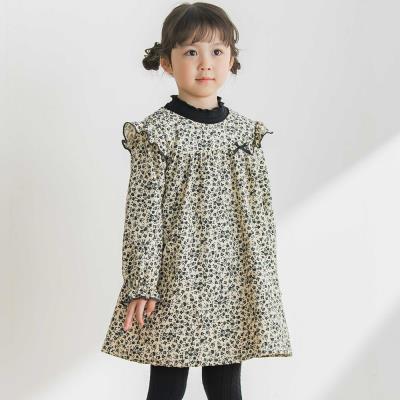 【限定商品】小花柄コールテンワンピース(95～150cm)