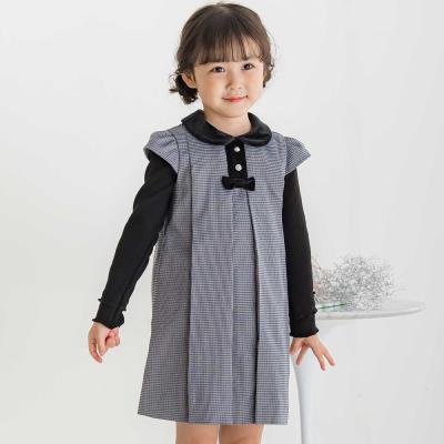 【限定商品】千鳥格子襟ベロアジャンパースカート(95～150cm)
