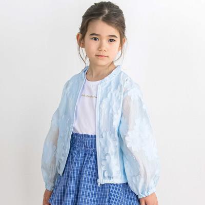 【限定商品】花柄シアーライトブルゾン(95～160cm)