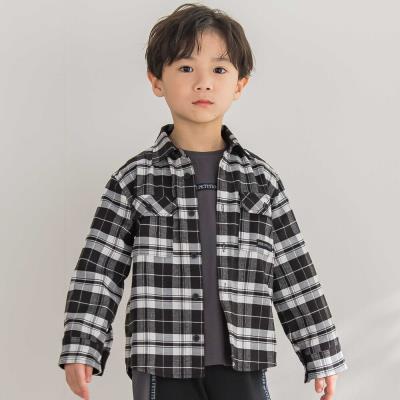 【限定商品】【お揃い】チェックフラップポケット長袖シャツ(95~150cm) 【LIMITED EDITION】