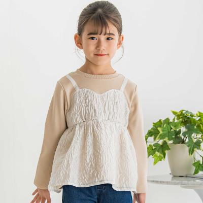 【限定商品】ジャガードキャミドッキングトレーナー(95～160cm)