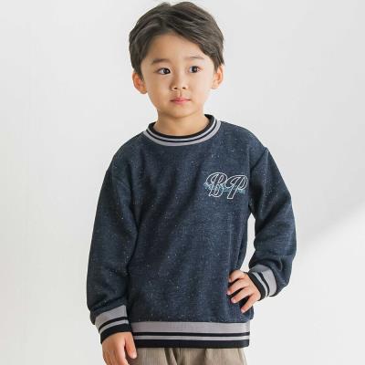 限定商品】ネップ裏毛リブ配色ライントレーナー(95～150cm)(95cm