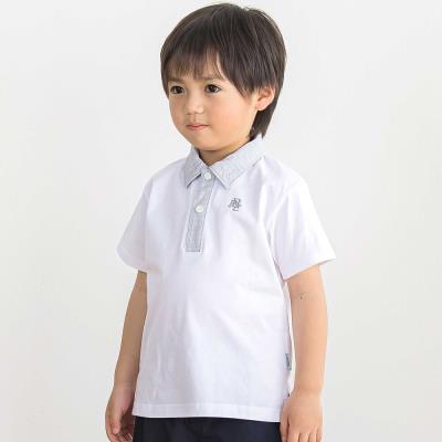 【限定商品】立体ワンポイントプリント 半袖天竺ポロシャツ(95～150cm)