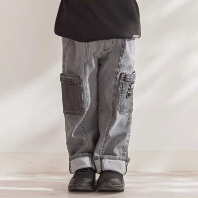 【店舗限定】ポケットストレッチデニムロングパンツ(95~160cm)