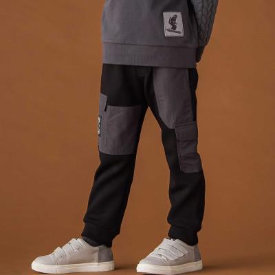 【限定商品】裏起毛ポンチ＋格子タフタロングパンツ(95~150cm)