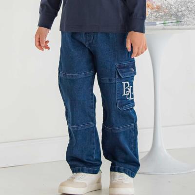 【限定商品】カーゴ刺しゅうストレッチデニムパンツ(95~160cm)