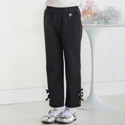 【限定商品】ポンチ裾リボンパールロングパンツ(95～150cm)