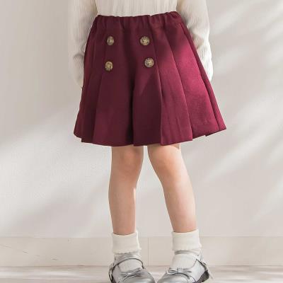 【限定商品】フロントボタンプリーツキュロットパンツ(95~150cm) 【LIMITED EDITION】