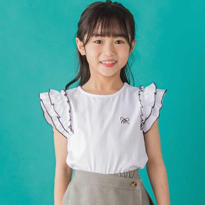 フリルレイヤードノースリーブTシャツ