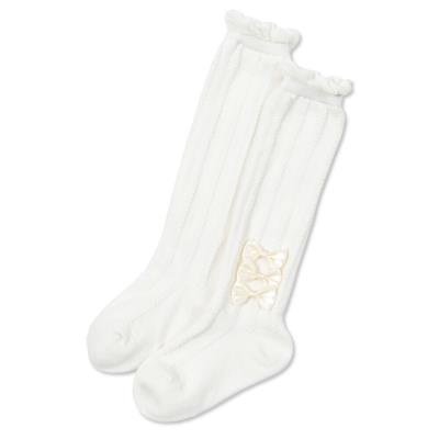 【限定商品】サイドリボン3連ハイソックス(17~24cm) 【LIMITED EDITION】