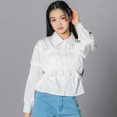 ニコ☆プチ 掲載 】シャツ＆ビスチェセット(130~160cm)(130cm