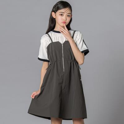 ZIPナイロンキャミジャンパースカート(130~160cm)