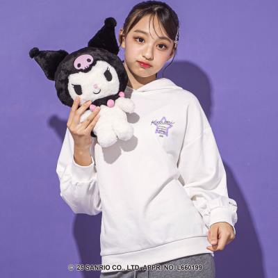 【クロミ】ロゴプリント刺しゅうフーディ(130~160cm)