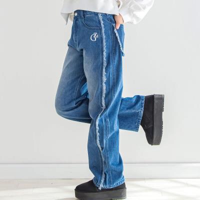 ニコ☆プチ 掲載 】フリンジデニムパンツ(130~160cm)(130cm