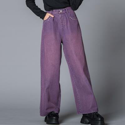 スタッズデニムワイドパンツ(130~160cm)