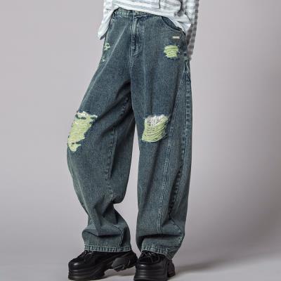 レースクラッシュバレルレッグデニムパンツ(130~160cm)