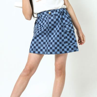 ブロックチェックカーゴスカパン(130~160cm)