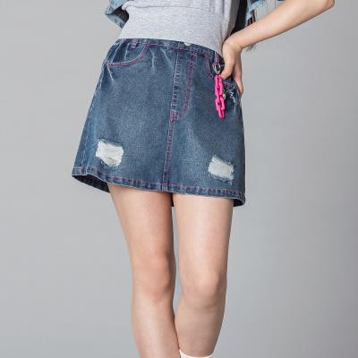 チェーンツキデニムボトム(130~160cm)