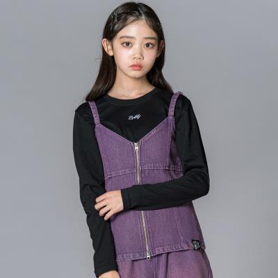 デニムビスチェ＆TシャツSET(130~160cm)