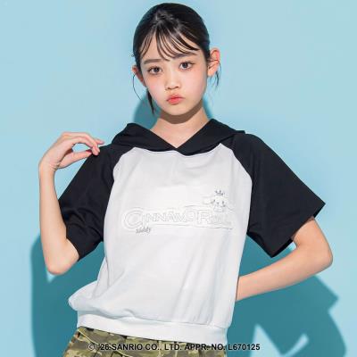 【シナモロール 】ラメ刺しゅうフーディトップス(130~160cm)