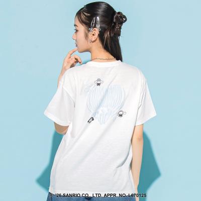 【 ニコ☆プチ 】【シナモロール 】バックハート半袖Tシャツ(130~160cm)