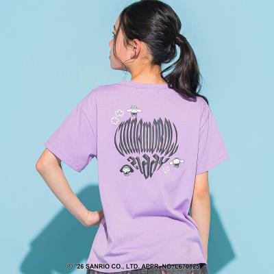 【シナモロール 】バックハート半袖Tシャツ(130~160cm)