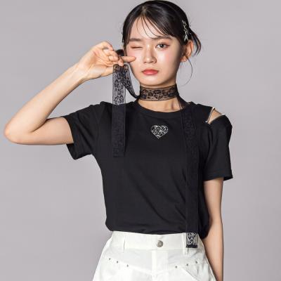 レースストール ファスナー Tシャツ(130~160cm)
