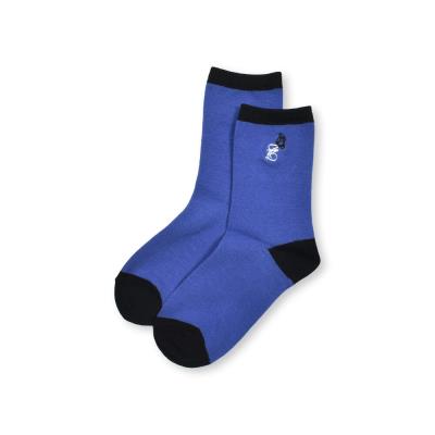 【 ニコ☆プチ 掲載 】【日本製】蝶ロゴ刺繍入りソックス(19~24cm)