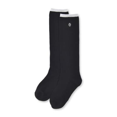 【 ニコ☆プチ 掲載 】【日本製】ラメライン入りハイソックス(19~24cm)