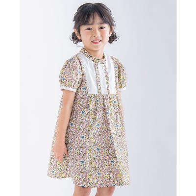 Bonpoint 花柄 半袖ワンピース 6A ボンポワン 花柄 フリル襟 ワンピース 6ans（Bonpoint