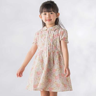 花柄フリル襟付きワンピース(95~150cm)