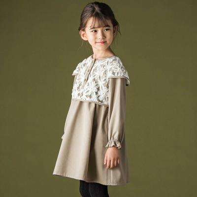 立体フラワーチュールドッキングワンピース(95～160cm)