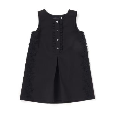 【お揃い】フリル＆花レースAラインワンピース(95~150cm)