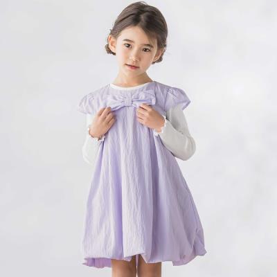 センターリボンバルーンシルエットワンピース(95~150cm)