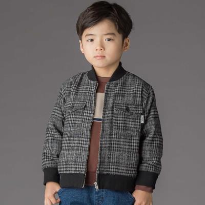 チェック起毛ジップブルゾン(95~150cm)