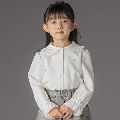 丸襟フリル長袖ブラウス(95~150cm)