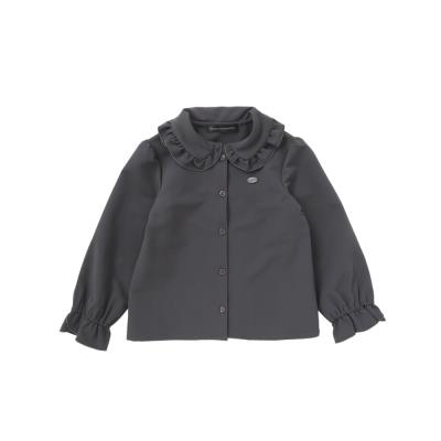 丸襟フリル長袖ブラウス(95~150cm)
