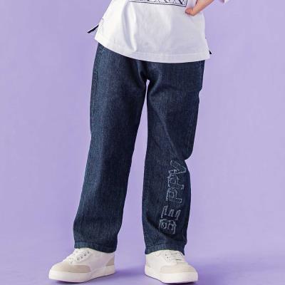 フリンジパッチロゴ入りストレッチデニムパンツ(95~160cm)