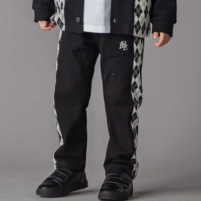 【お揃い】アーガイル+裏毛切り替えパンツ(95~160cm)