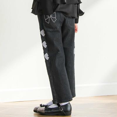 サイドリボンストレッチデニムパンツ(95~160cm)