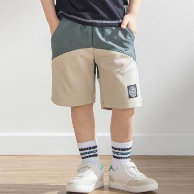 斜めカットソー布帛切り替え5分丈パンツ(95~160cm)