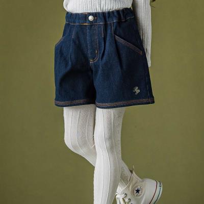 配色ステッチ裏ボアデニムキュロット(95~150cm)