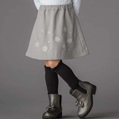 雪刺しゅう+ラインストーンスカート(100~150cm)