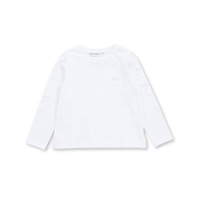 ハートくり抜き刺しゅう長袖Tシャツ(95~160cm)