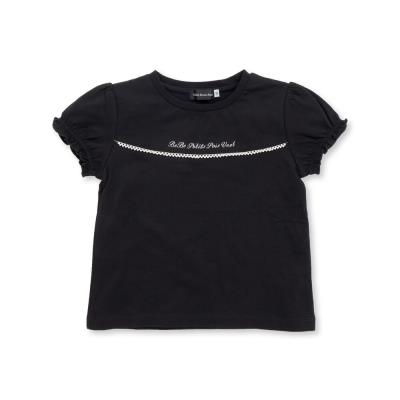 AD2020 21SS チュールフリルスリーブTシャツ 黒 パフスリーブ p.premier tシャツ 「ジュニア対応」ボリュームチュール