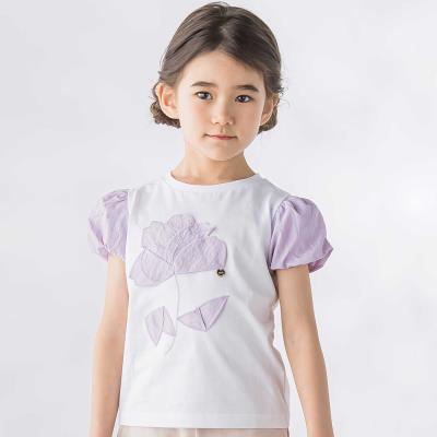 お花パッチワーク半袖Tシャツ(95~160cm)