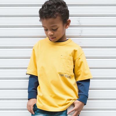 ワークポケット半袖Tシャツ＆袖ロゴロンTセット(100~160cm)