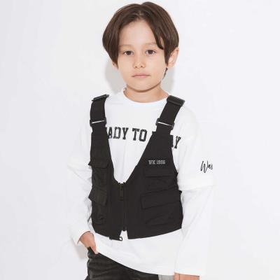 ベスト⇔バッグ 2WAYハンティングベスト＆長袖Tシャツセット(110~160cm)